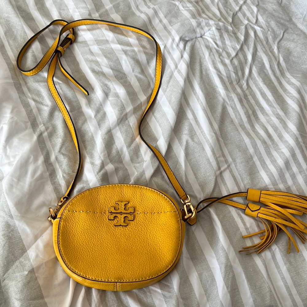 Yellow Tory Burch crossbody